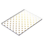 Carnet Point de polka d'or blanc (Côté gauche)