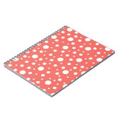 Carnet Point Polka de corail (Côté gauche)