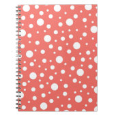 Carnet Point Polka de corail (Devant)