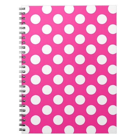 Carnet Point Polka rose (Devant)