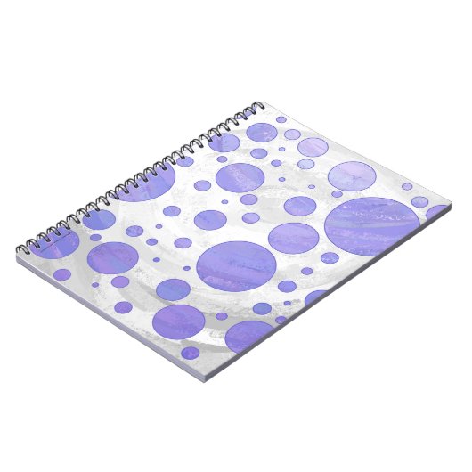Carnet Point Polka Soleil Violet (Côté gauche)