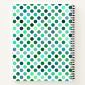 Carnet Point Polka vert et bleu (Dos)