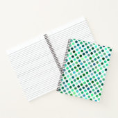 Carnet Point Polka vert et bleu (Intérieur)