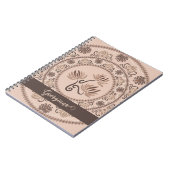 Carnet Pointe de renouveau personnalisé Mocha Rococo Mand (Côté gauche)