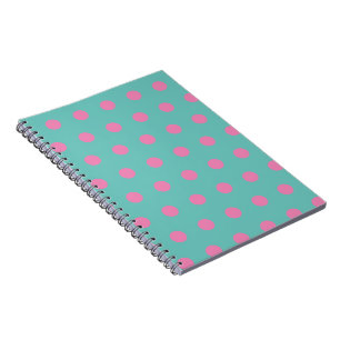 Carnet Pointe Polka (Aqua & Pink)