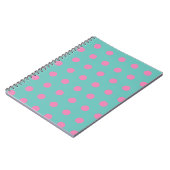Carnet Pointe Polka (Aqua & Pink) (Côté gauche)