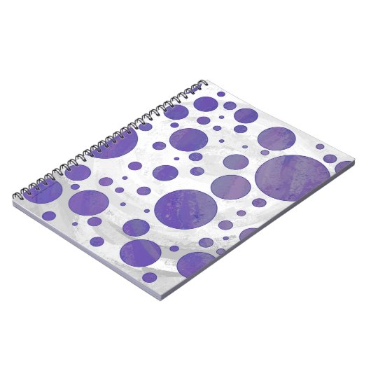 Carnet Pointe Polka Smear Blueberry (Côté gauche)
