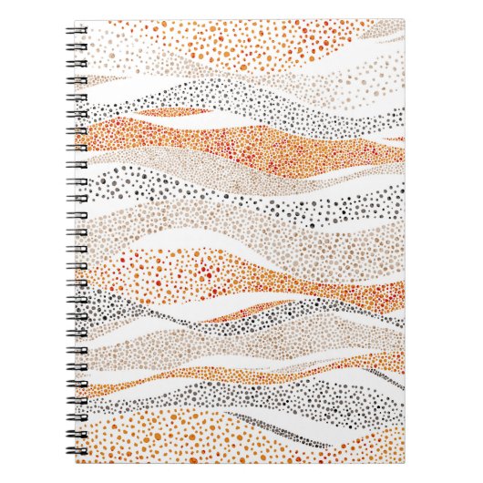 Carnet Pointillisme Wavy Polka : Doux Doux Textile (Devant)