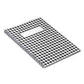 Carnet Points Blancs Minimaux sur Fond Noir Uni (Côté Droit)