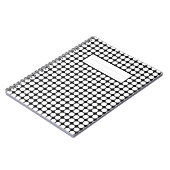 Carnet Points Blancs Minimaux sur Fond Noir Uni (Côté gauche)