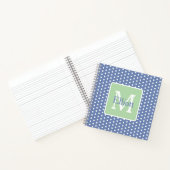 Carnet Points Bleus et Blancs avec Monogramme Vert (Intérieur)