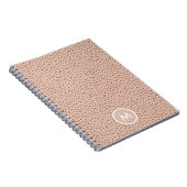 Carnet Points Brown Beige & Boho Terracotta Monogramme (Côté Droit)