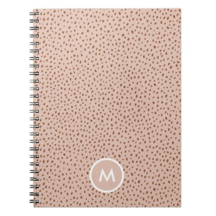 Carnet Points Brown Beige & Boho Terracotta Monogramme