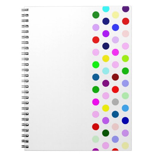 Carnet points colorés heureux (Devant)