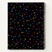 Carnet Points Confetti Arc-en-ciel noirs (Dos)