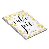 Carnet Points Confetti rose et jaune Cutie Calligraphie à (Côté Droit)