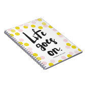 Carnet Points Confetti Rose & Jaune La Vie Continue Scrip (Côté Droit)