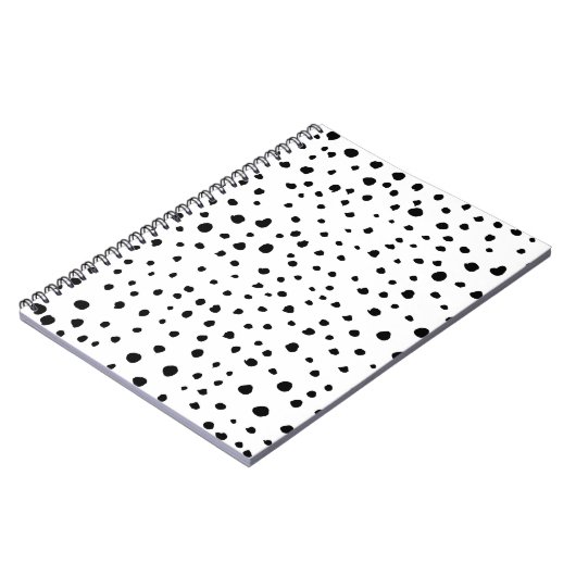 Carnet Points dalmatiens, Points dalmatiens, Noir et Blan (Côté gauche)