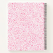 Carnet Points De Boue Peint Preppy Hot Rose Personnalisé (Dos)
