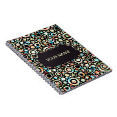 Carnet Points de couleur et Motif circulaire + votre text (Côté Droit)