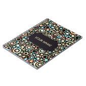 Carnet Points de couleur et Motif circulaire + votre text (Côté gauche)