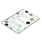 Carnet Points de Crème Noir Menthe Fantaisie (Côté gauche)
