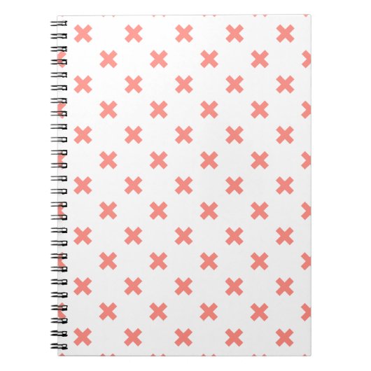 Carnet Points de croix pêche sur fond blanc (Devant)
