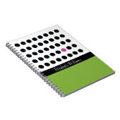 Carnet Points de jeu rose noir Monogramme (Côté Droit)