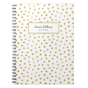 Carnet Points de parties scintillant or