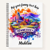 Carnet Points de repère du Tennessee aux couleurs vives (Devant)