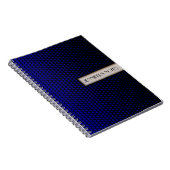 Carnet Points de Techno Bleus Élégants Noirs (Côté Droit)