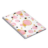 Carnet Points D'Or Rose, Vintages Géométriques. (Côté Droit)