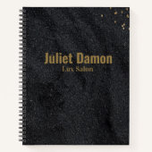 Carnet Points dorés sur charbon noir (Devant)