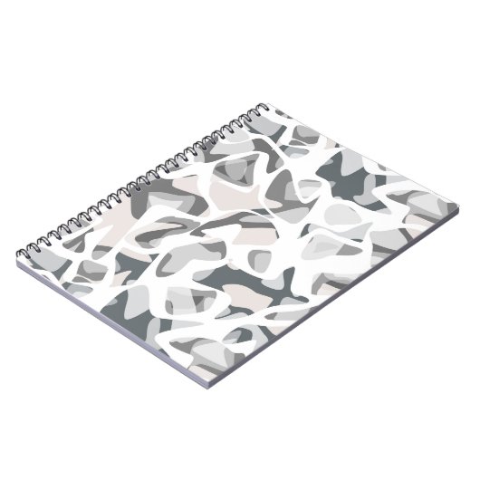 Carnet Points gris clair motif Abstrait tacheté (Côté gauche)