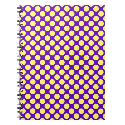 Carnet Points jaunes sur fond violet STaylor (Devant)