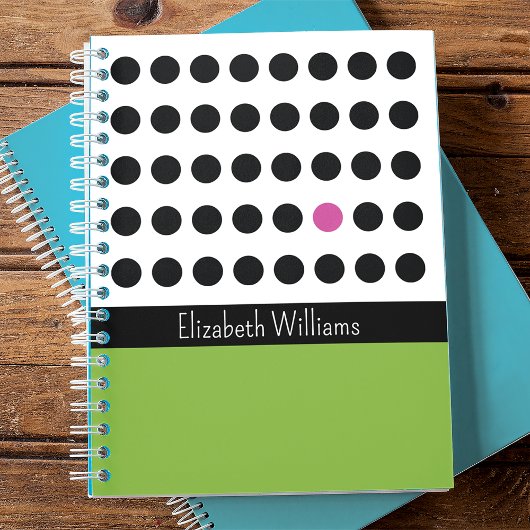 Carnet Points ludiques monogrammes Black Pink