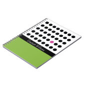 Carnet Points ludiques monogrammes Black Pink (Côté gauche)