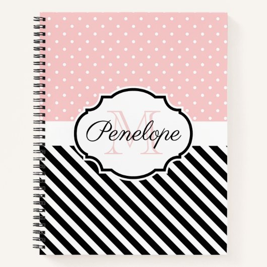 Carnet Points mignons et bandes (Devant)