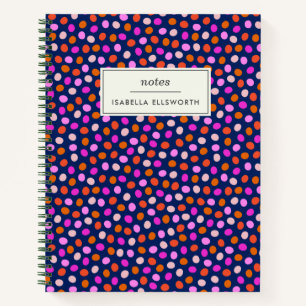 Carnet Points Mignons Taches Bleu Clair Violet Personnali