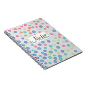 Carnet Points multicolores sur gris (Côté Droit)