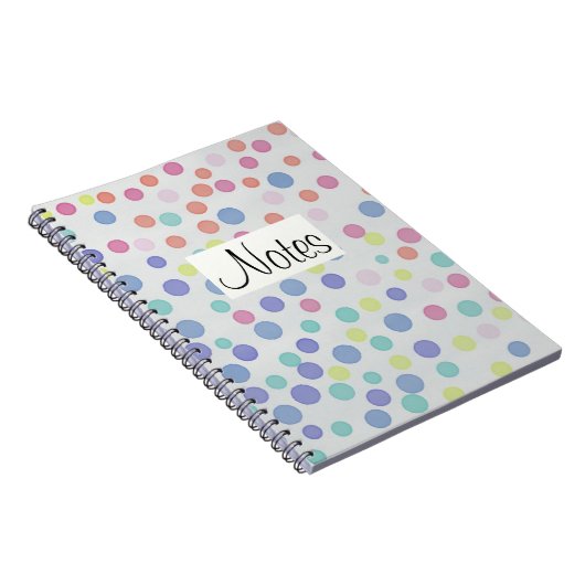 Carnet Points multicolores sur gris (Côté Droit)