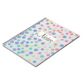 Carnet Points multicolores sur gris (Côté gauche)