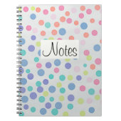 Carnet Points multicolores sur gris (Devant)