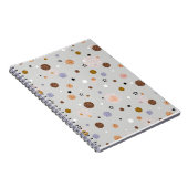 Carnet Points multicolores sur gris. (Côté Droit)