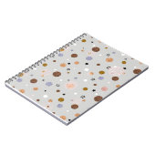 Carnet Points multicolores sur gris. (Côté gauche)