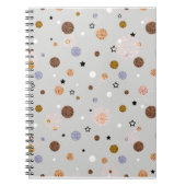Carnet Points multicolores sur gris. (Devant)