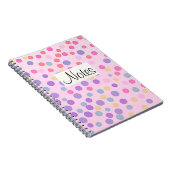 Carnet Points multicolores sur le rose en pastel (Côté Droit)