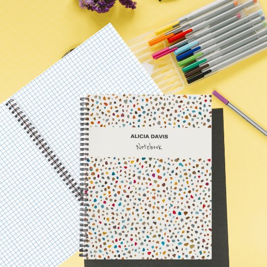 Carnet Points multipolaires Terrazzo classiques | votre n