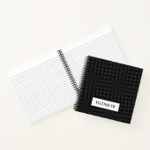 Carnet Points Noir Blanc Polka Nom du point Esquisse (Intérieur)