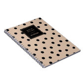 Carnet Points noirs élégants sur le beige (Côté Droit)